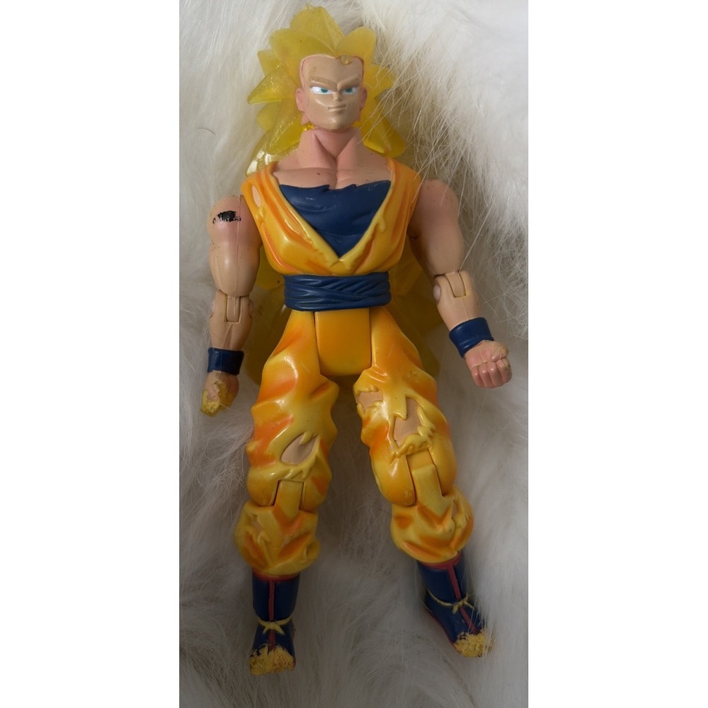Jakks Pacific Dragon Ball Z DBZ Super Saiyan 3 SS3 Goku Y2K VTG Action Figure